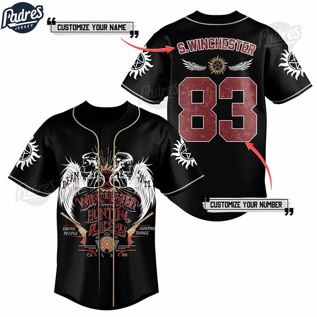 Personalized Supernatural Baseball Jersey Gifts For Fans - Padres Jersey Oasis: Elevate Your Baseball Style Game