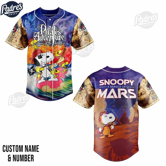 Custom Pirates Adventure Snoopy Baseball Jersey - Padres Jersey Oasis: Elevate Your Baseball Style Game