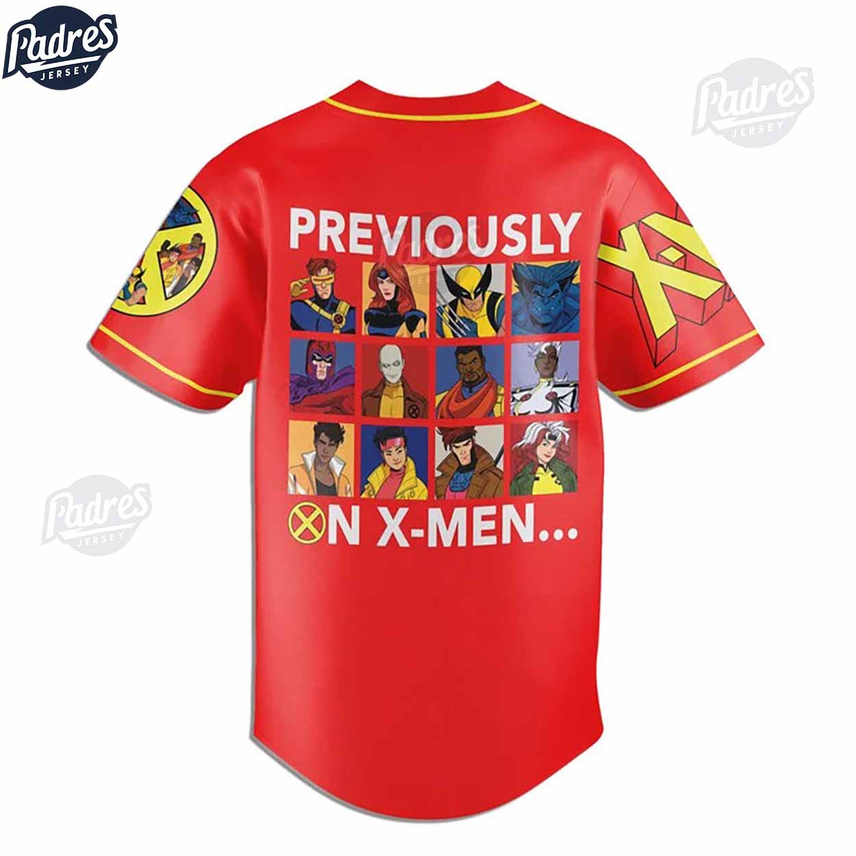 Custom Previously On X-Men 97 Baseball Jersey - Padres Jersey Oasis: Elevate Your Baseball Style Game