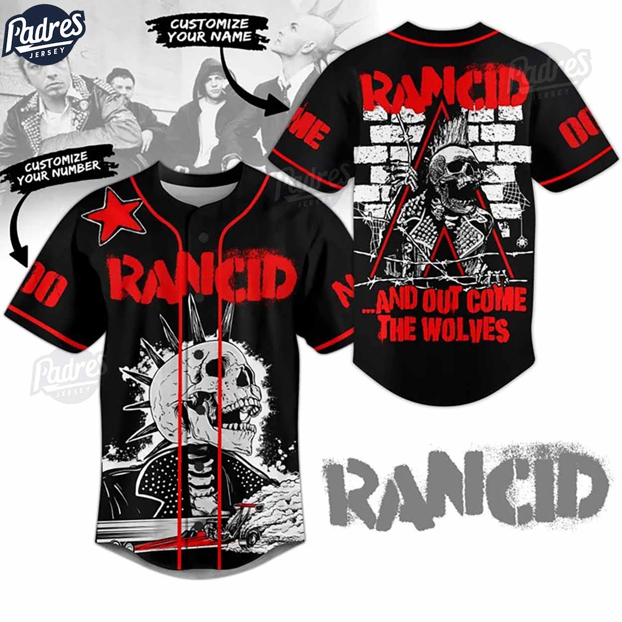 Custom Rancid Band Baseball Jersey Style - Padres Jersey Oasis: Elevate Your Baseball Style Game