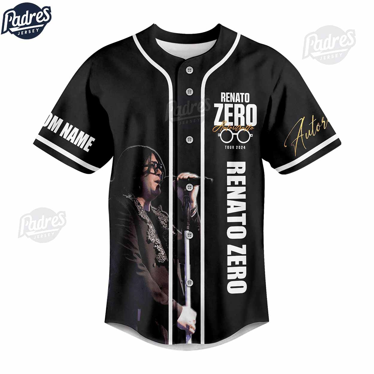 Custom Renato Zero I Concerti Evento 2024 Baseball Jersey - Padres Jersey Oasis: Elevate Your Baseball Style Game