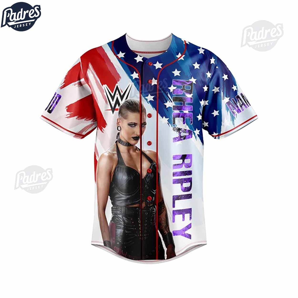 Custom Rhea Ripley Mami's Always On Top WWE Baseball Jersey - Padres Jersey Oasis: Elevate Your Baseball Style Game