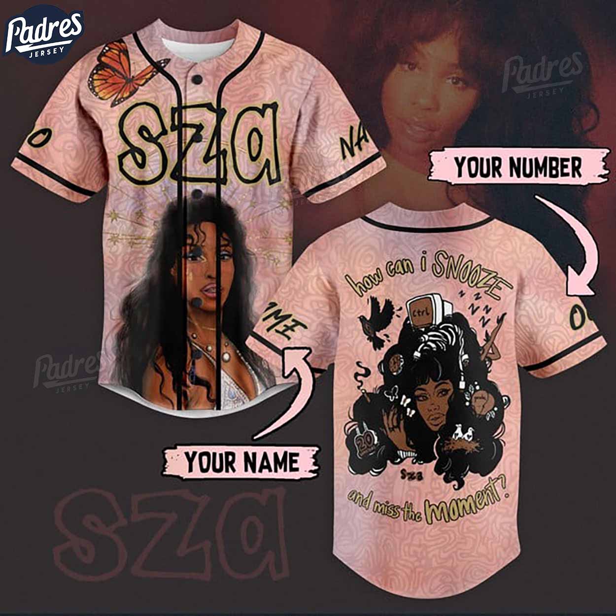 Custom SZA Baseball Jersey - Padres Jersey Oasis: Elevate Your Baseball Style Game