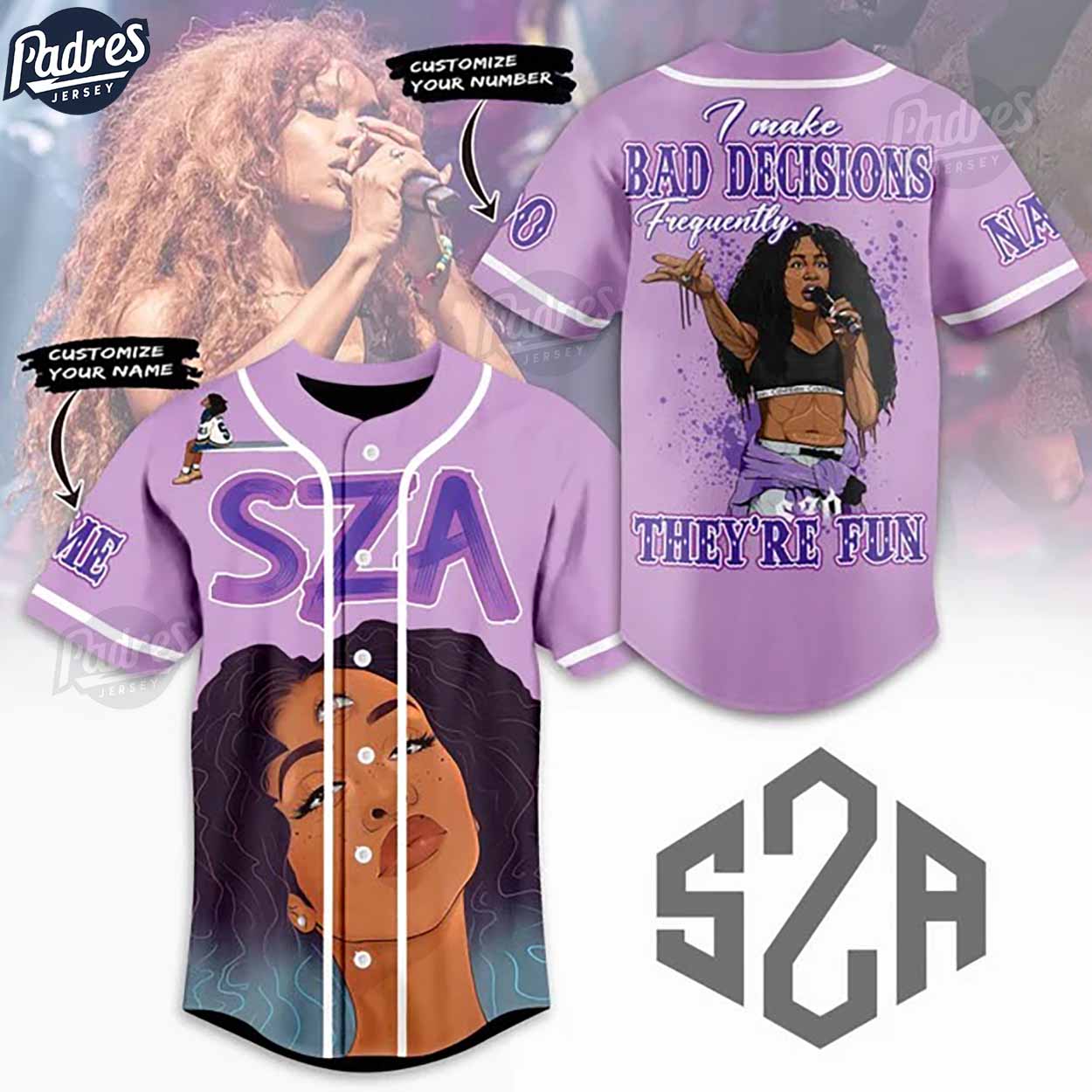 Custom SZA Baseball Jersey Style - Padres Jersey Oasis: Elevate Your Baseball Style Game