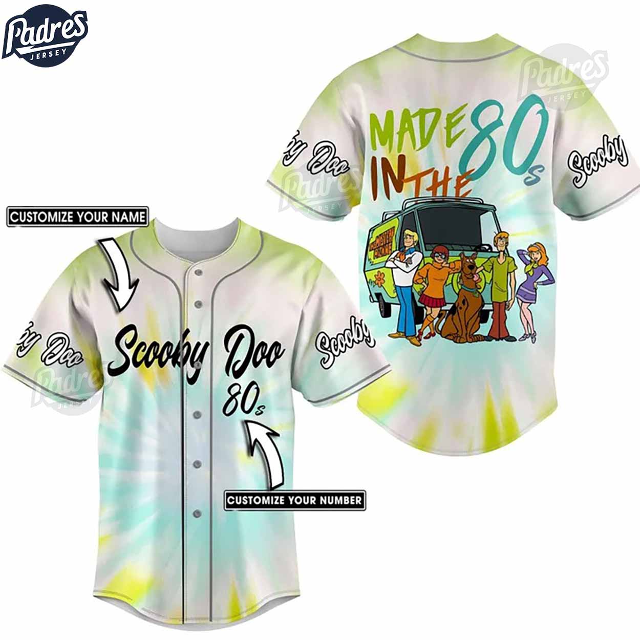 Custom Scooby Doo 80s Baseball Jersey - Padres Jersey Oasis: Elevate Your Baseball Style Game