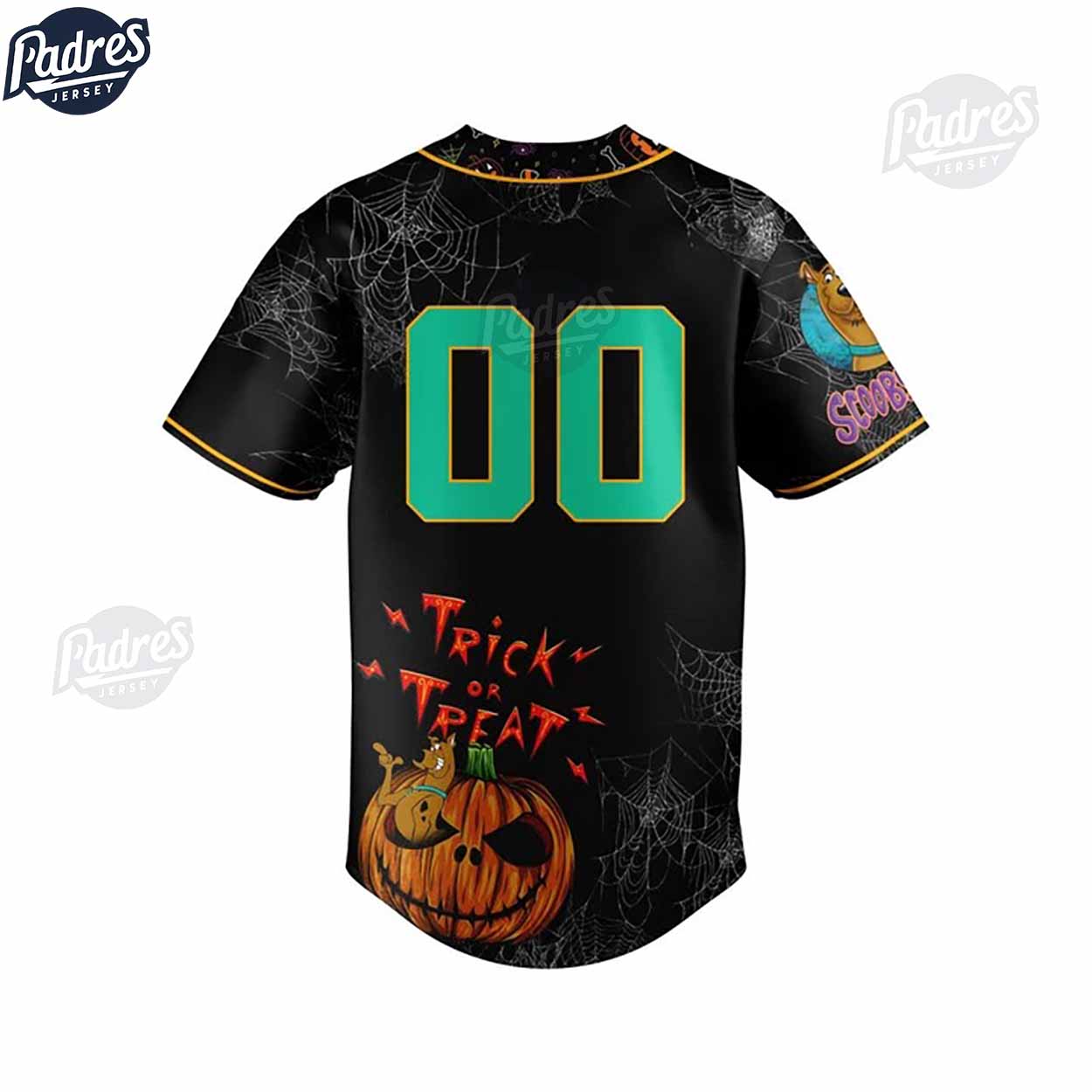 Custom Scooby Doo Trick Or Treat Halloween Baseball Jersey - Padres Jersey Oasis: Elevate Your Baseball Style Game