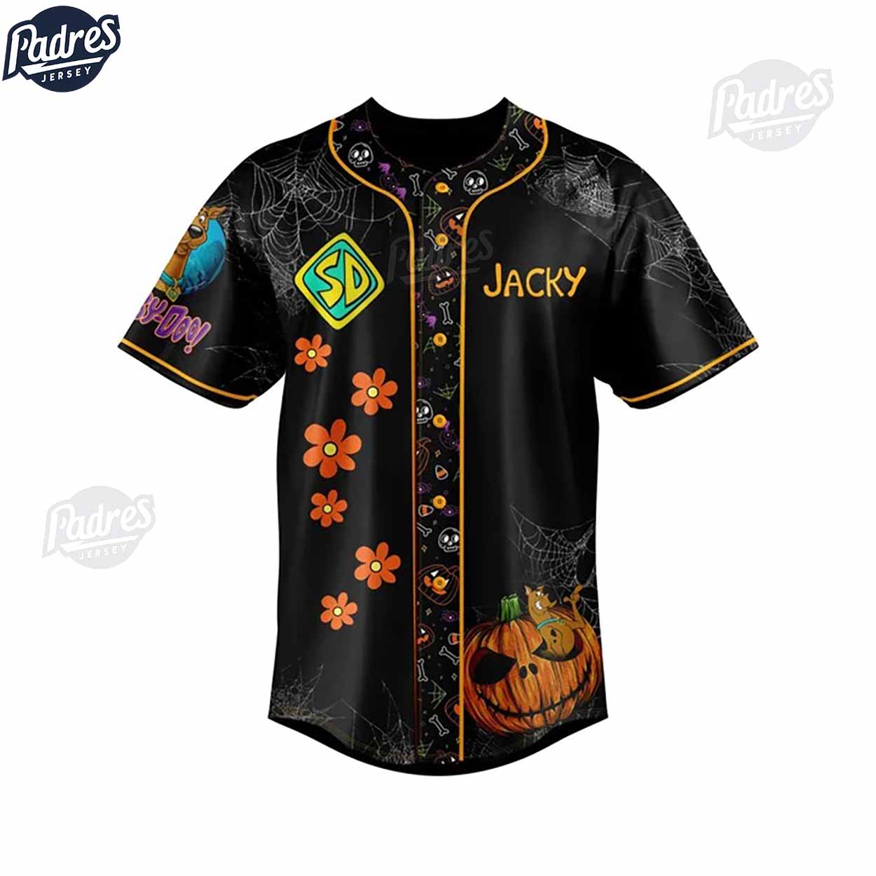 Custom Scooby Doo Trick Or Treat Halloween Baseball Jersey - Padres Jersey Oasis: Elevate Your Baseball Style Game