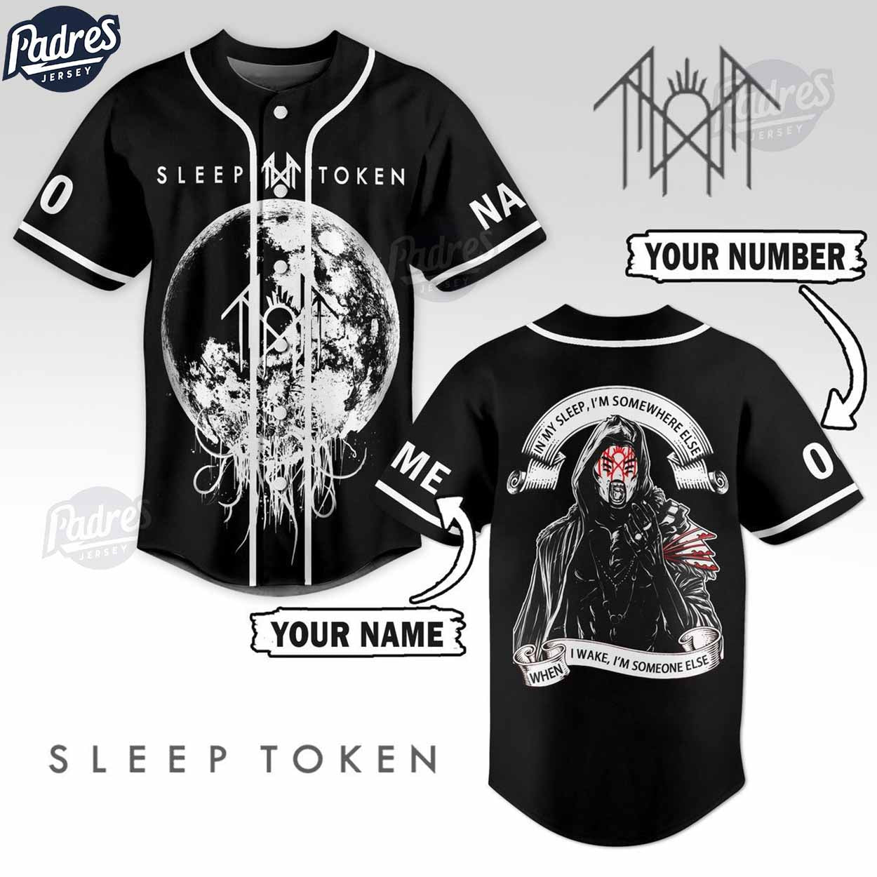 Custom Sleep Token Black Baseball Jersey Shirt - Padres Jersey Oasis: Elevate Your Baseball Style Game