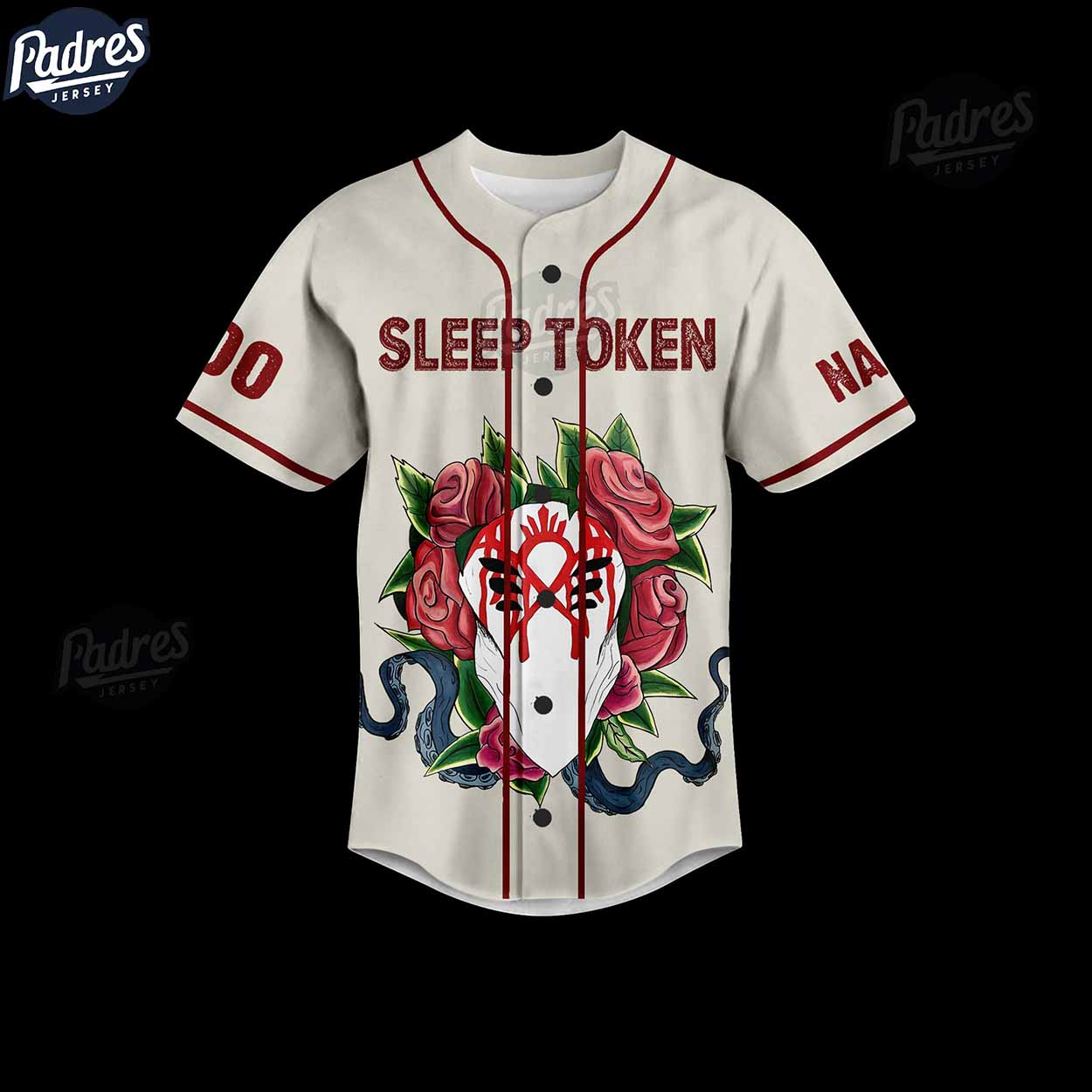 Custom Sleep Token The Night Comes Down Like Heaven Baseball Jersey - Padres Jersey Oasis: Elevate Your Baseball Style Game