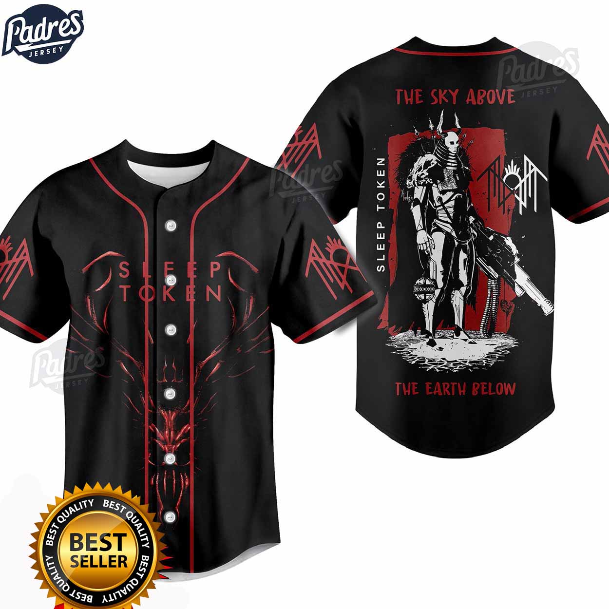 Custom Sleep Token The Sky Above The Earth Below Baseball Jersey - Padres Jersey Oasis: Elevate Your Baseball Style Game