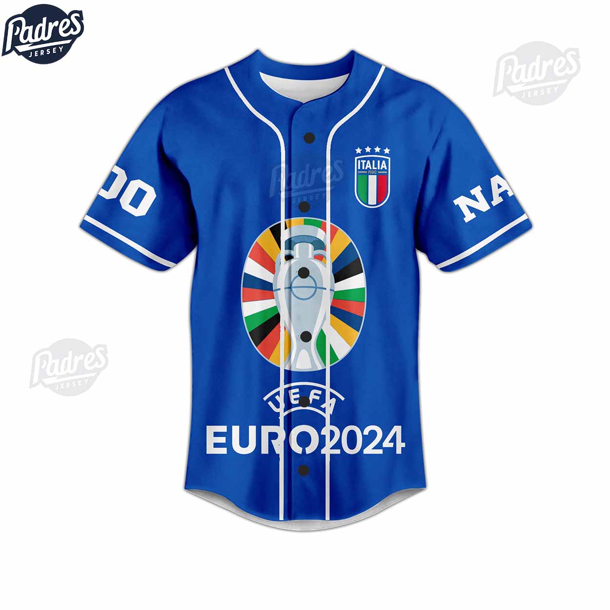Custom Soccer Euro 2024 Italy Baseball Jersey - Padres Jersey Oasis: Elevate Your Baseball Style Game