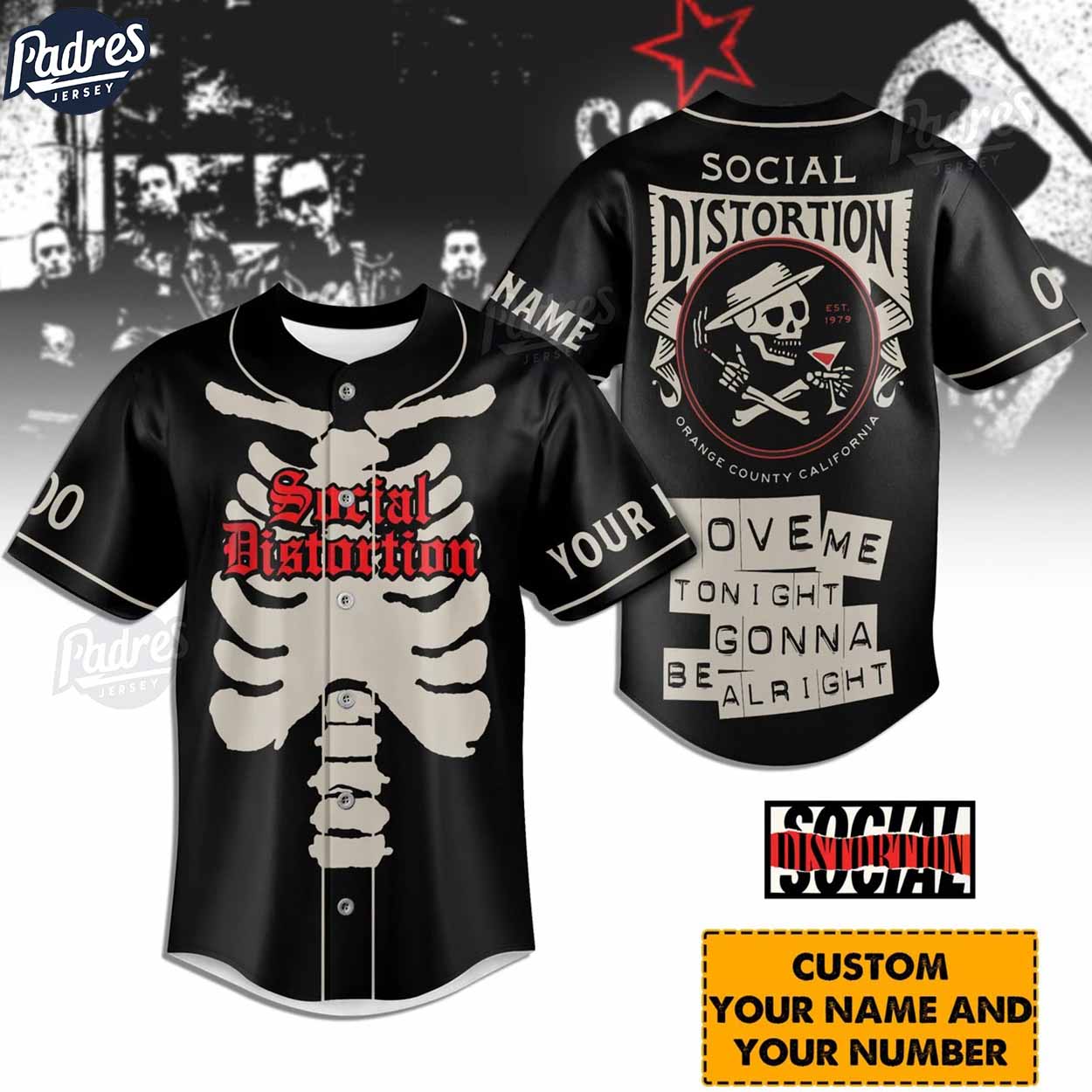 Custom Social Distortion Baseball Jersey Style - Padres Jersey Oasis: Elevate Your Baseball Style Game