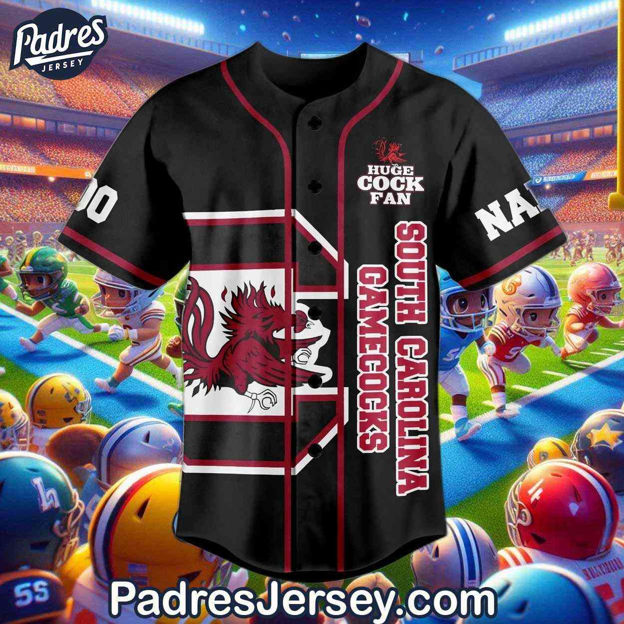Custom South Carolina Gamecocks Football Baseball Jersey - Padres Jersey Oasis: Elevate Your Baseball Style Game