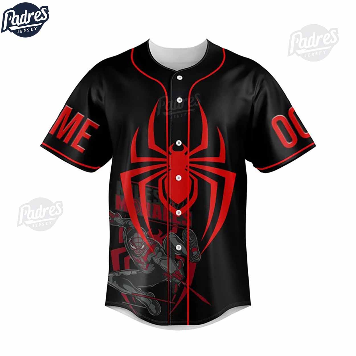 Custom Spider-Man Miles Morales Baseball Jersey - Padres Jersey Oasis: Elevate Your Baseball Style Game