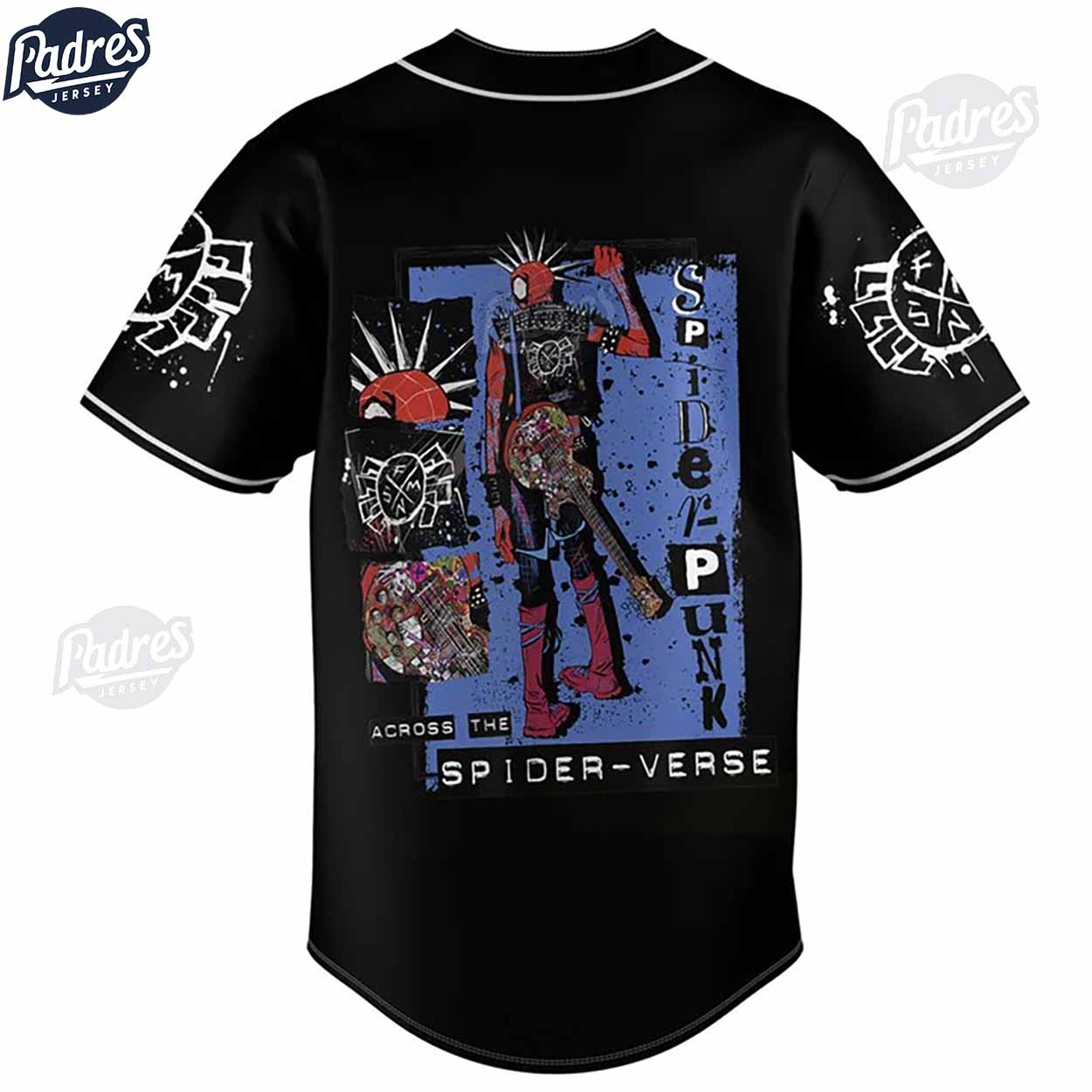 Custom Spider-Punk Baseball Jersey - Padres Jersey Oasis: Elevate Your Baseball Style Game