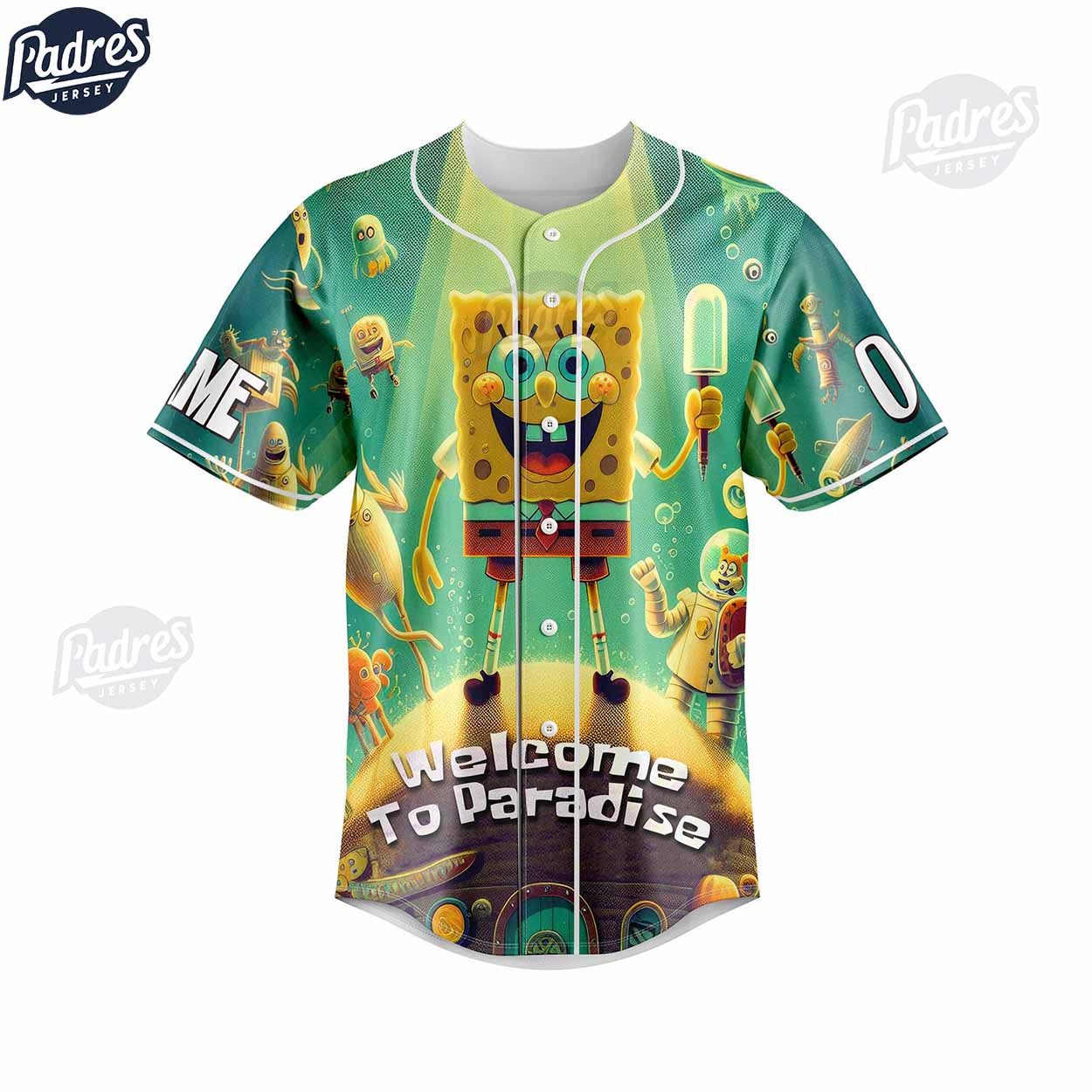 Custom Spongebob Squarepants Cartoon Baseball Jersey - Padres Jersey Oasis: Elevate Your Baseball Style Game