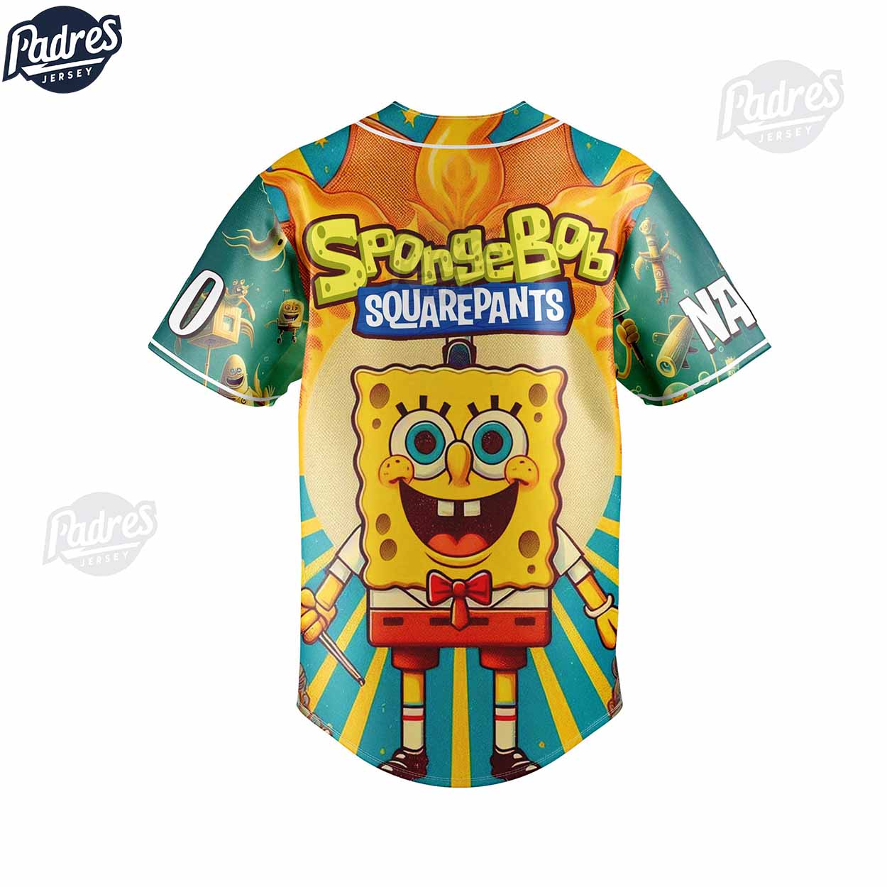 Custom Spongebob Squarepants Cartoon Baseball Jersey - Padres Jersey Oasis: Elevate Your Baseball Style Game