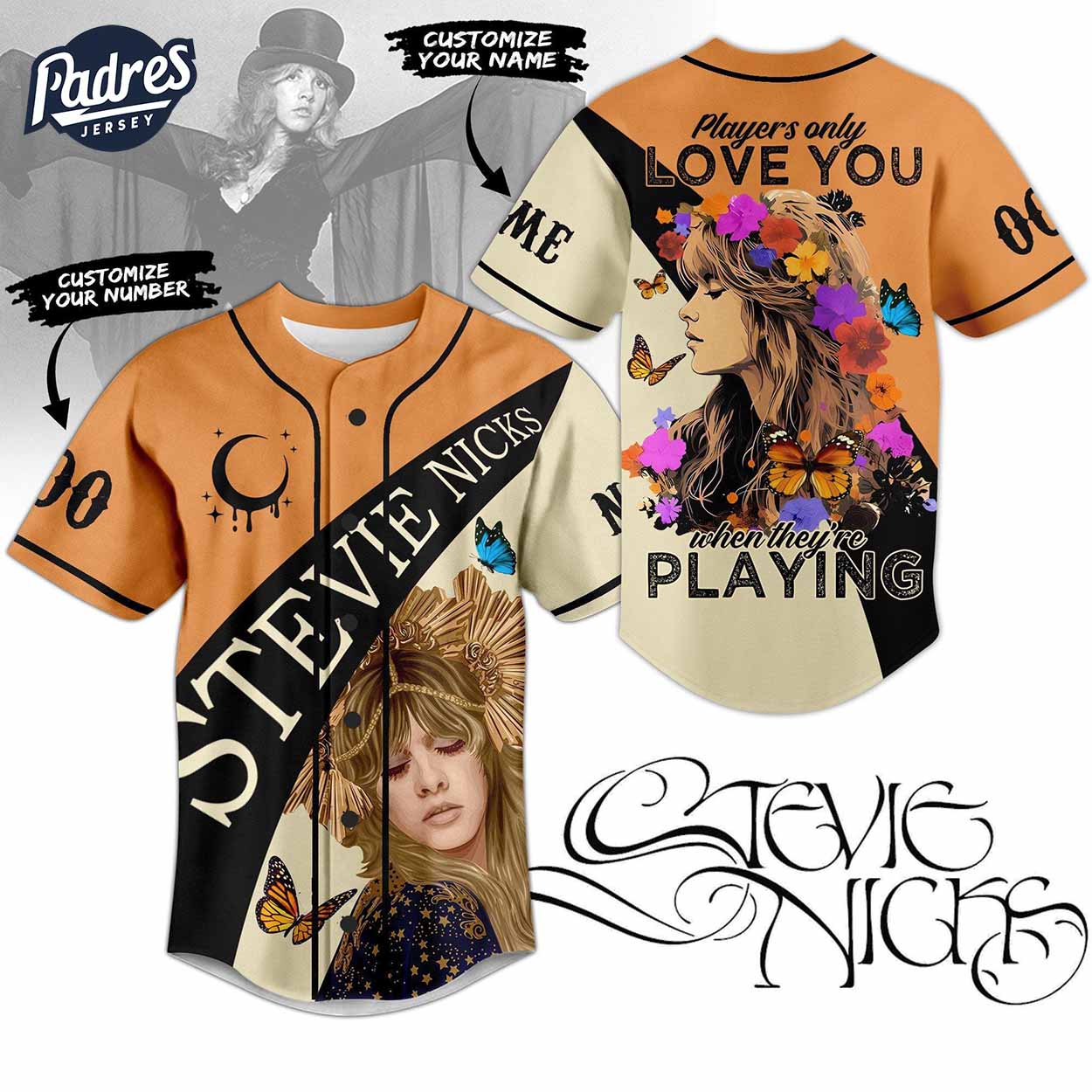 Custom Stevie Nicks Baseball Jersey Gifts - Padres Jersey Oasis: Elevate Your Baseball Style Game