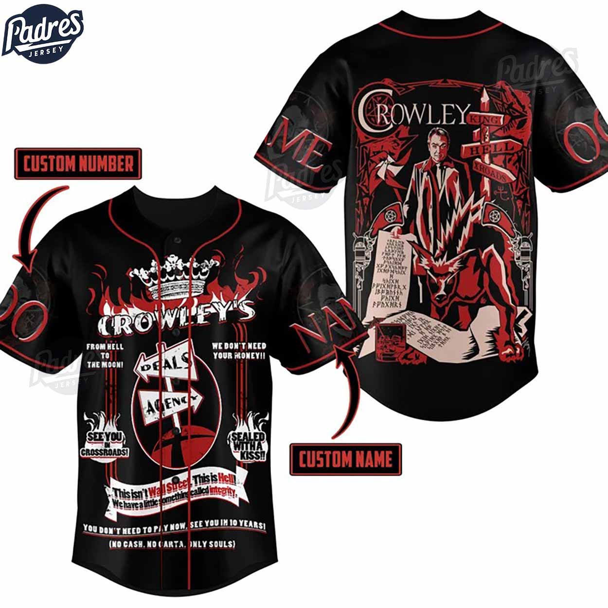 Custom Supernatural Crowley We Don't Need Your Honey Baseball Jersey - Padres Jersey Oasis: Elevate Your Baseball Style Game