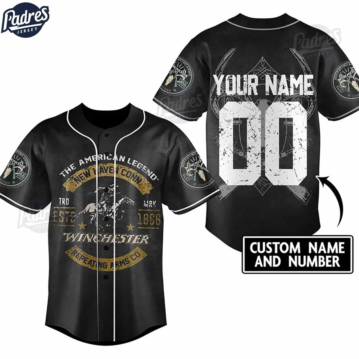 Custom Supernatural Winchester Repeating Arms Company Baseball Jersey - Padres Jersey Oasis: Elevate Your Baseball Style Game