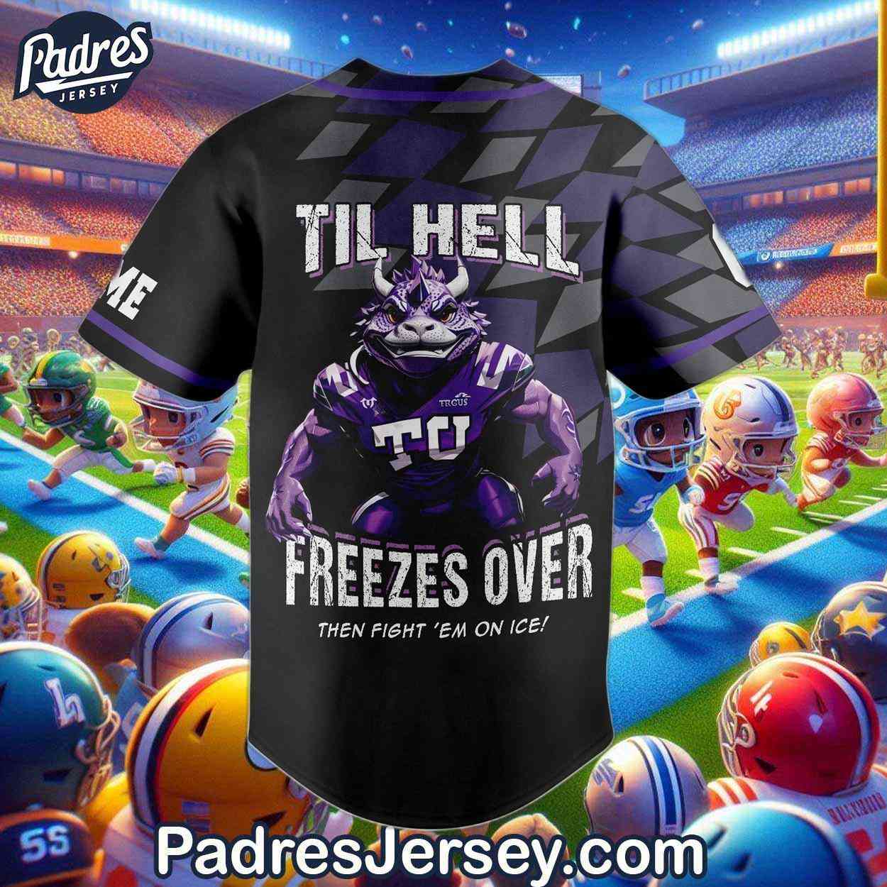 Custom Tcu Horned Frogs Football Baseball Jersey - Padres Jersey Oasis: Elevate Your Baseball Style Game