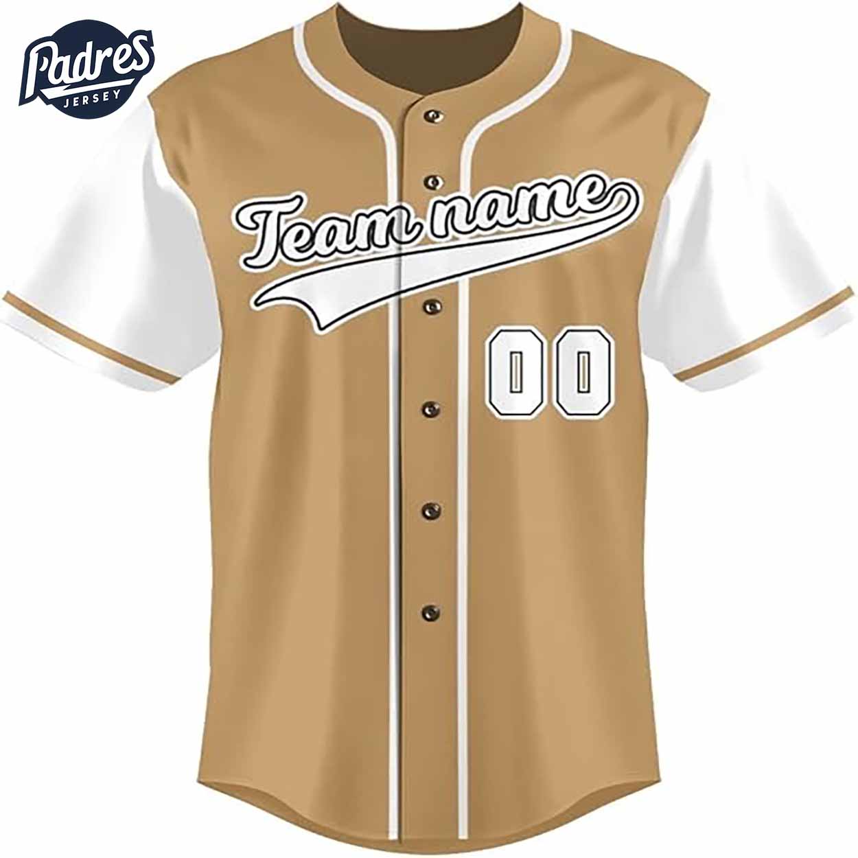 Custom Team Baseball Jerseys Gold Baseball Jersey - Padres Jersey Oasis: Elevate Your Baseball Style Game