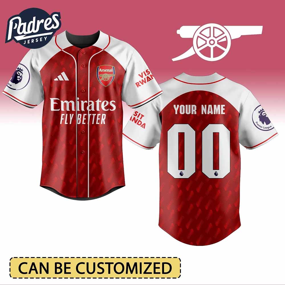 Custom Football Team Arsenal Baseball Jersey - Padres Jersey Oasis: Elevate Your Baseball Style Game
