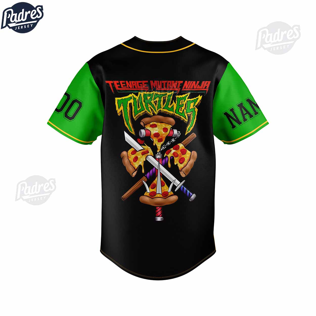 Custom Teenage Mutant Ninja Turtles Hawaiian Pizza Baseball Jersey - Padres Jersey Oasis: Elevate Your Baseball Style Game