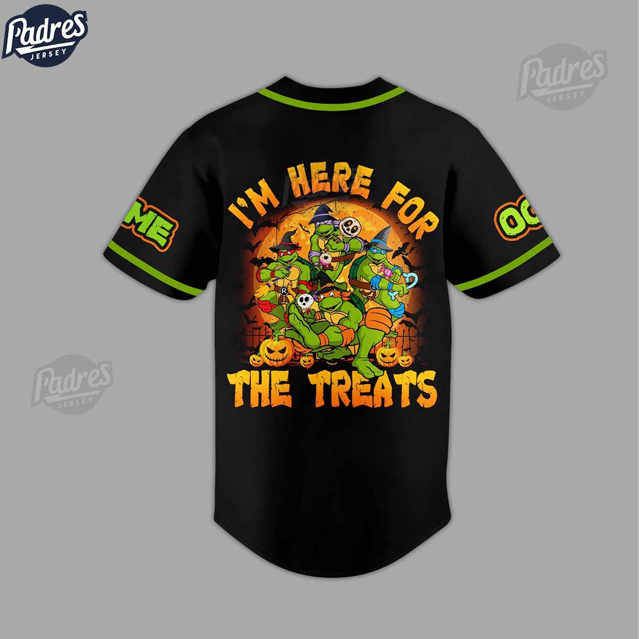 Custom Teenage Mutant Ninja Turtles I Am Here For The Treats Halloween Baseball Jersey - Padres Jersey Oasis: Elevate Your Baseball Style Game