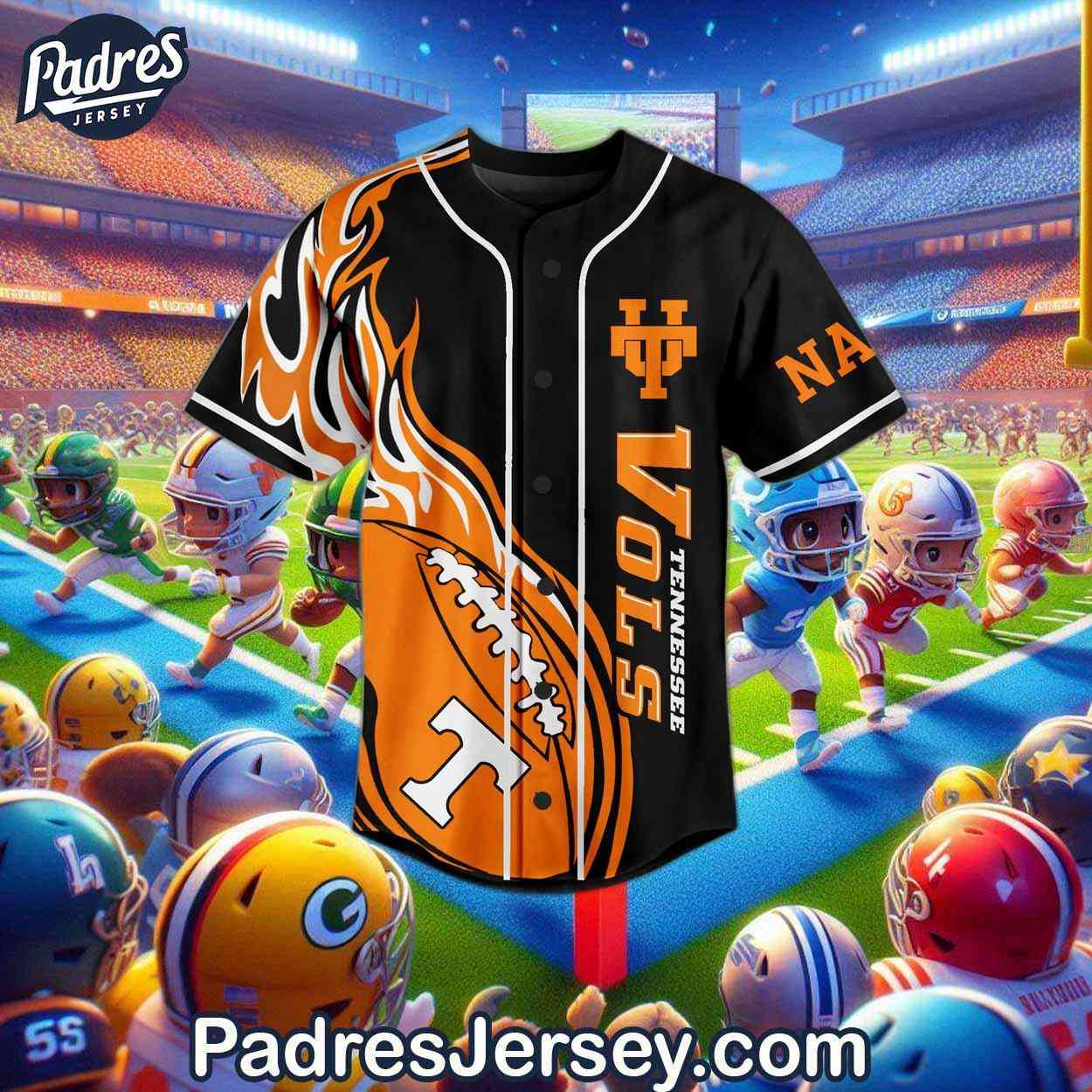 Custom Tennessee Volunteers Football Baseball Jersey - Padres Jersey Oasis: Elevate Your Baseball Style Game