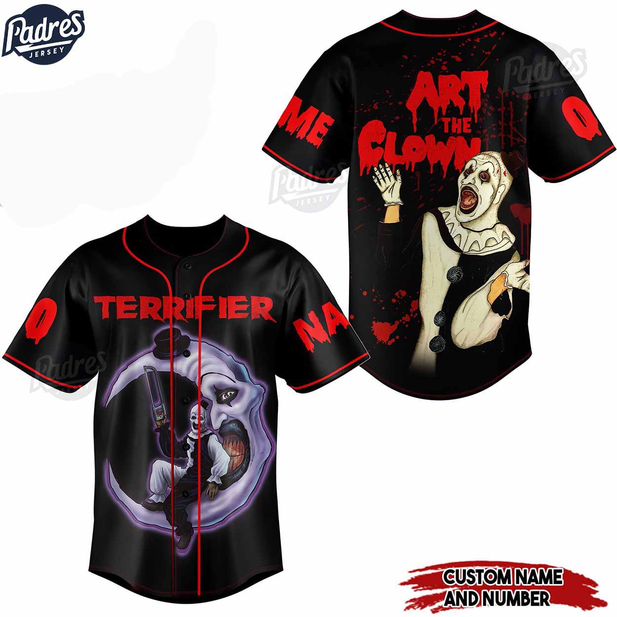 Custom Terrifier Baseball Jersey - Padres Jersey Oasis: Elevate Your Baseball Style Game