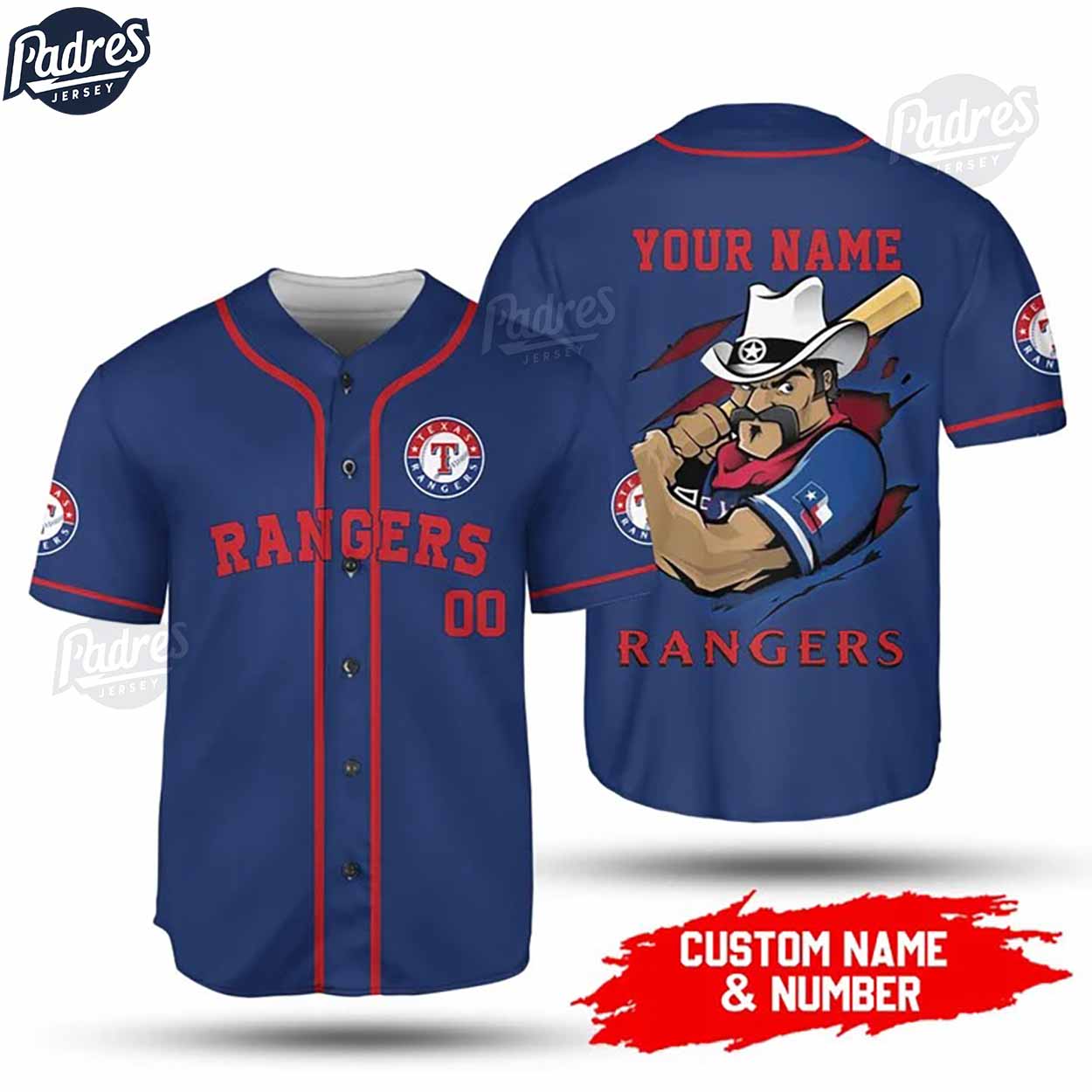 Custom Texas Rangers Baseball Jersey Style - Padres Jersey Oasis: Elevate Your Baseball Style Game