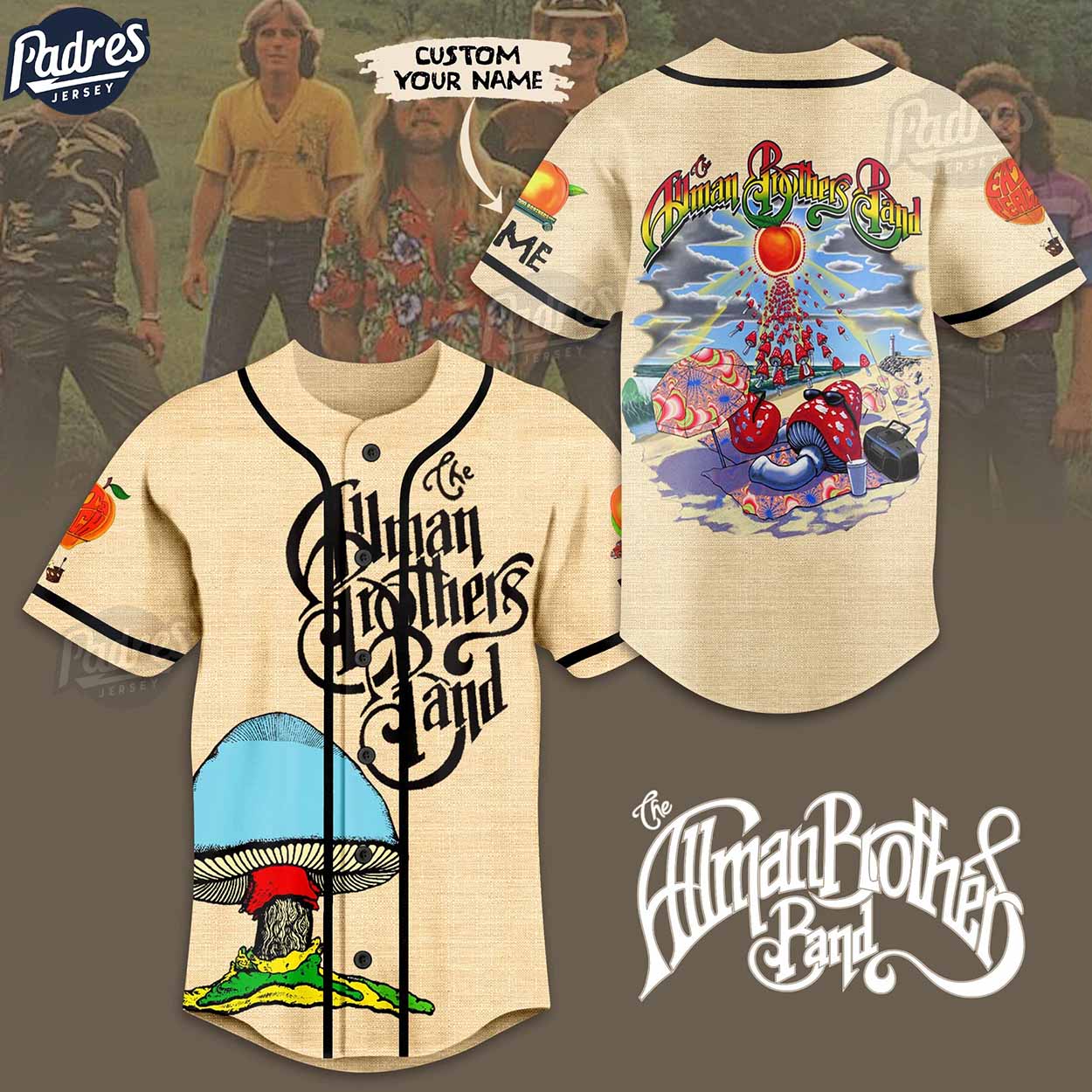 Custom The Allman Brothers Band Baseball Jersey - Padres Jersey Oasis: Elevate Your Baseball Style Game