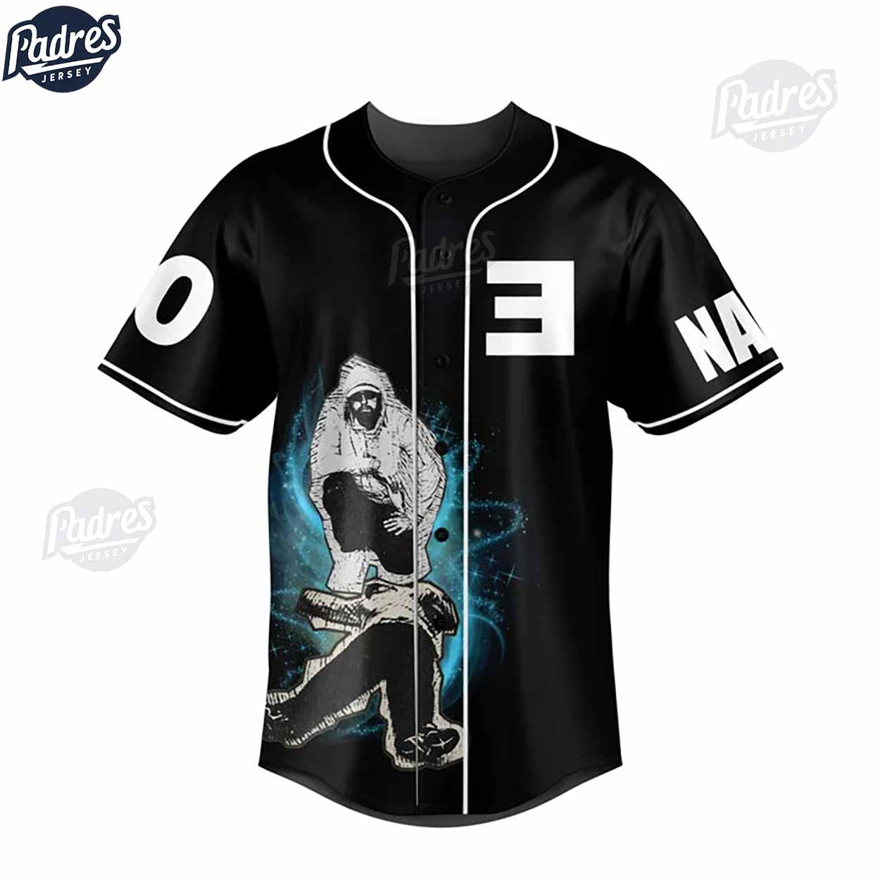 Custom The Death Of Slim Shady Eminem Black Baseball Jersey Style - Padres Jersey Oasis: Elevate Your Baseball Style Game