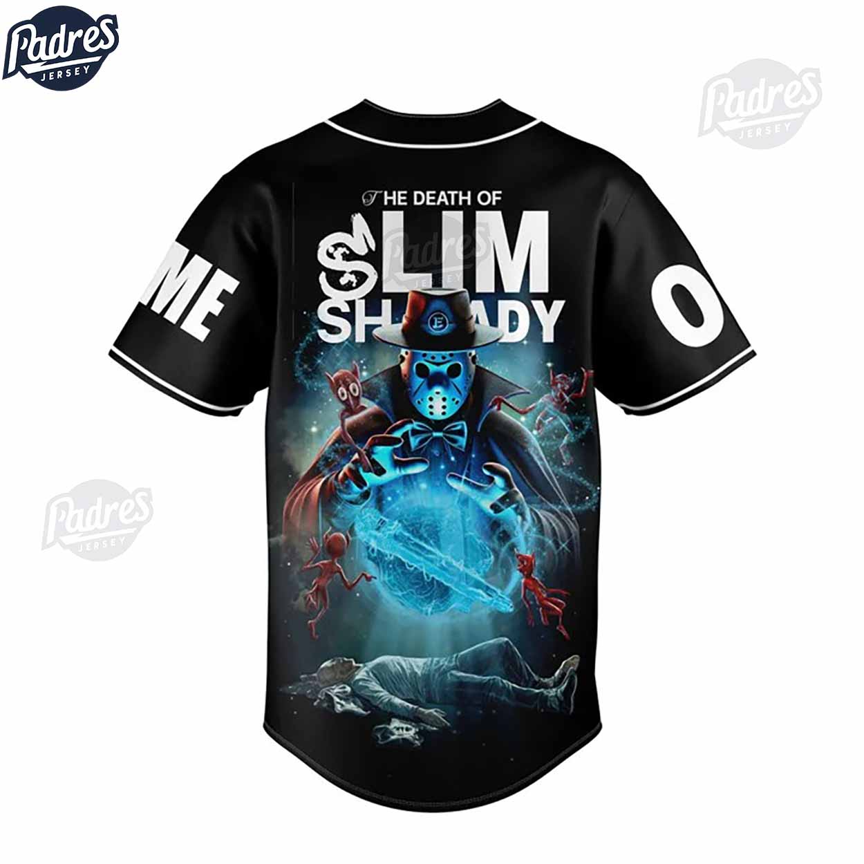 Custom The Death Of Slim Shady Eminem Black Baseball Jersey Style - Padres Jersey Oasis: Elevate Your Baseball Style Game