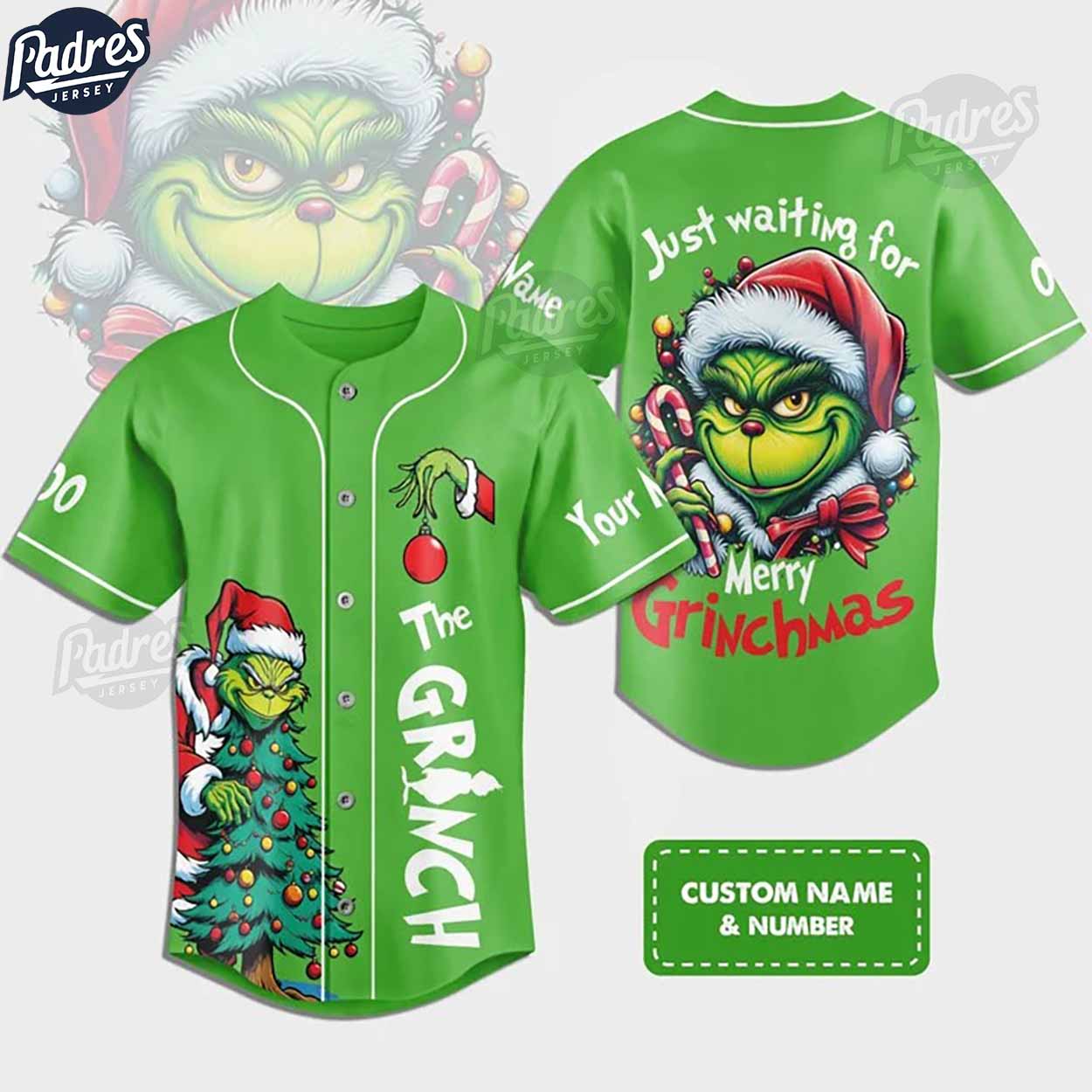 Custom The Grinch Baseball Jersey Outfit - Padres Jersey Oasis: Elevate Your Baseball Style Game