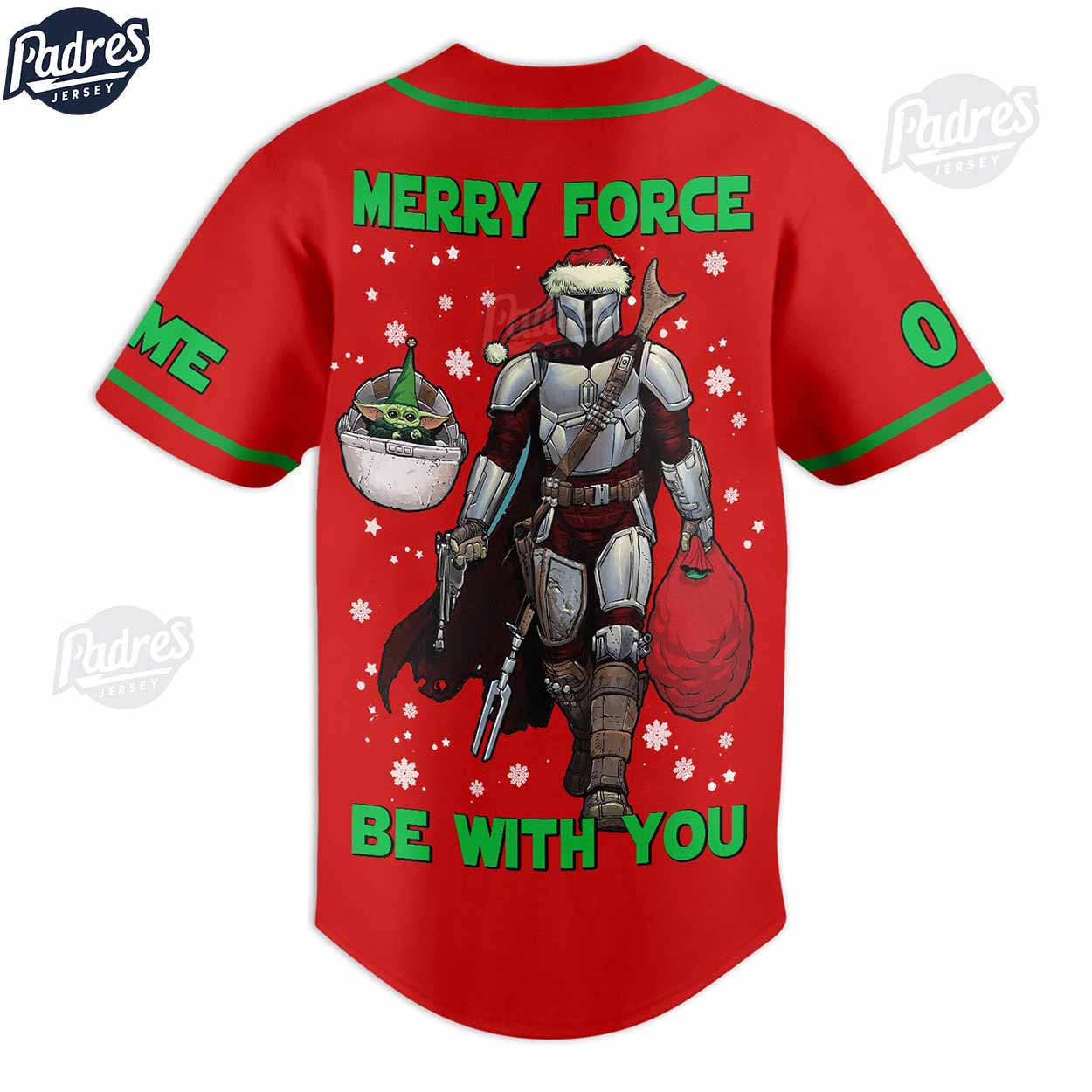 Custom The Santalorian Merry Force Be With You Christmas Baseball Jersey - Padres Jersey Oasis: Elevate Your Baseball Style Game