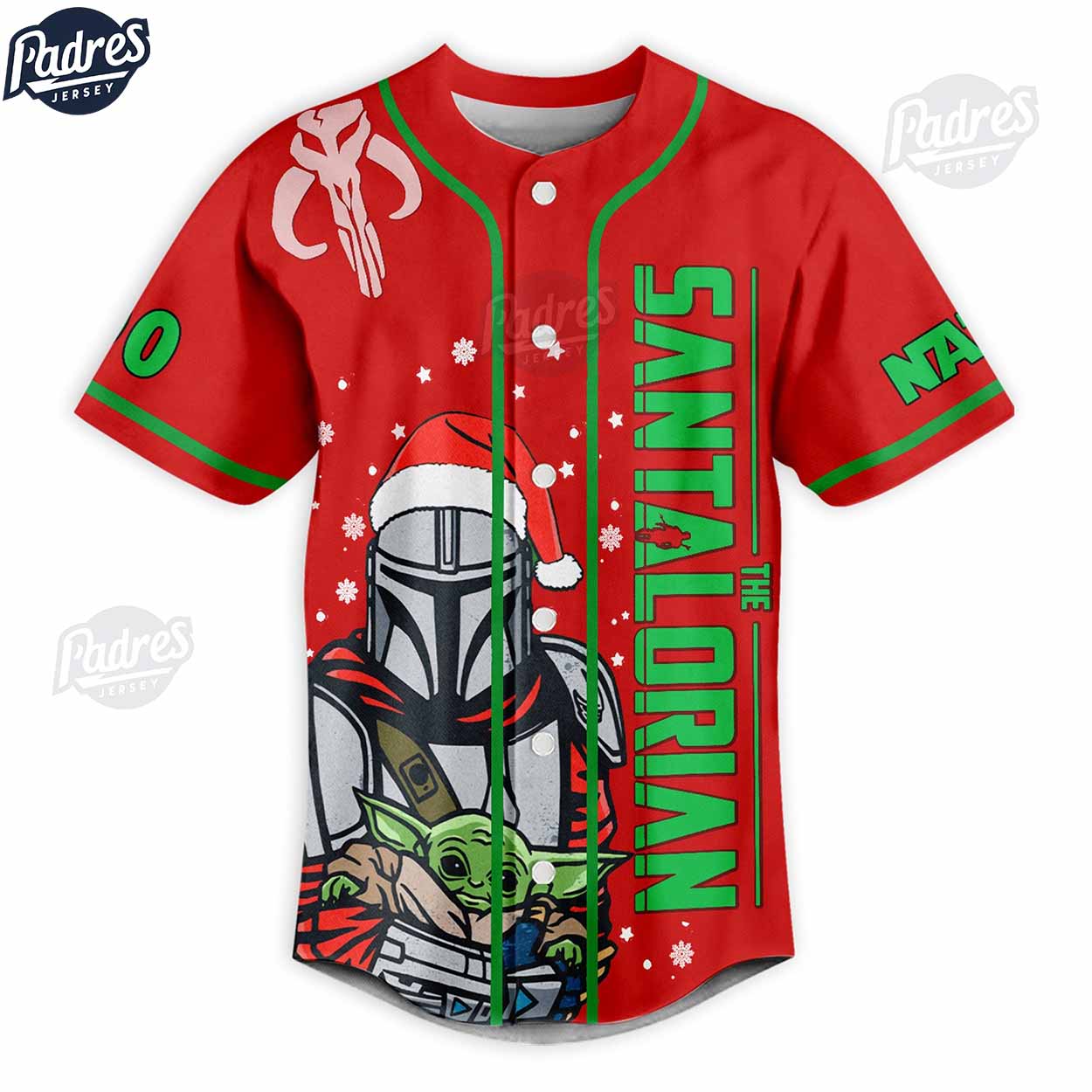 Custom The Santalorian Merry Force Be With You Christmas Baseball Jersey - Padres Jersey Oasis: Elevate Your Baseball Style Game