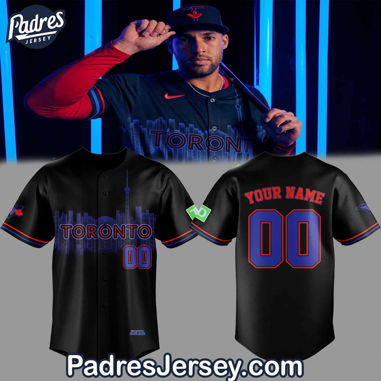 Custom Toronto Blue Jays City Connect 2024 Baseball Jersey - Padres Jersey Oasis: Elevate Your Baseball Style Game