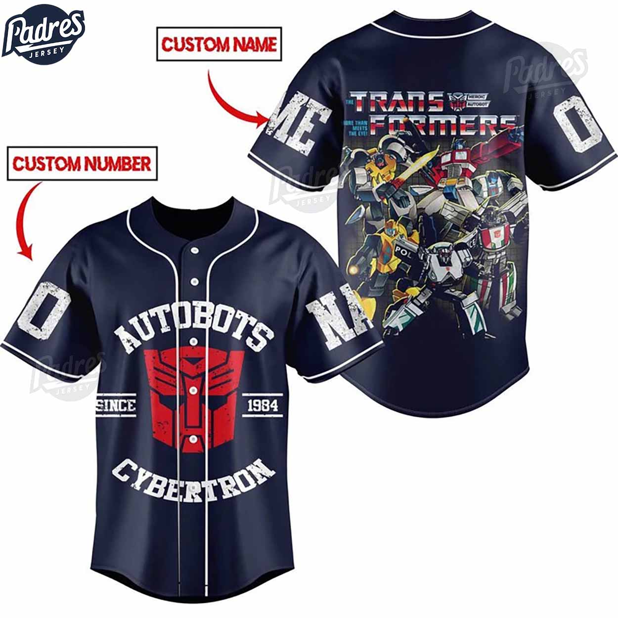 Custom Transformer Baseball Jersey - Padres Jersey Oasis: Elevate Your Baseball Style Game