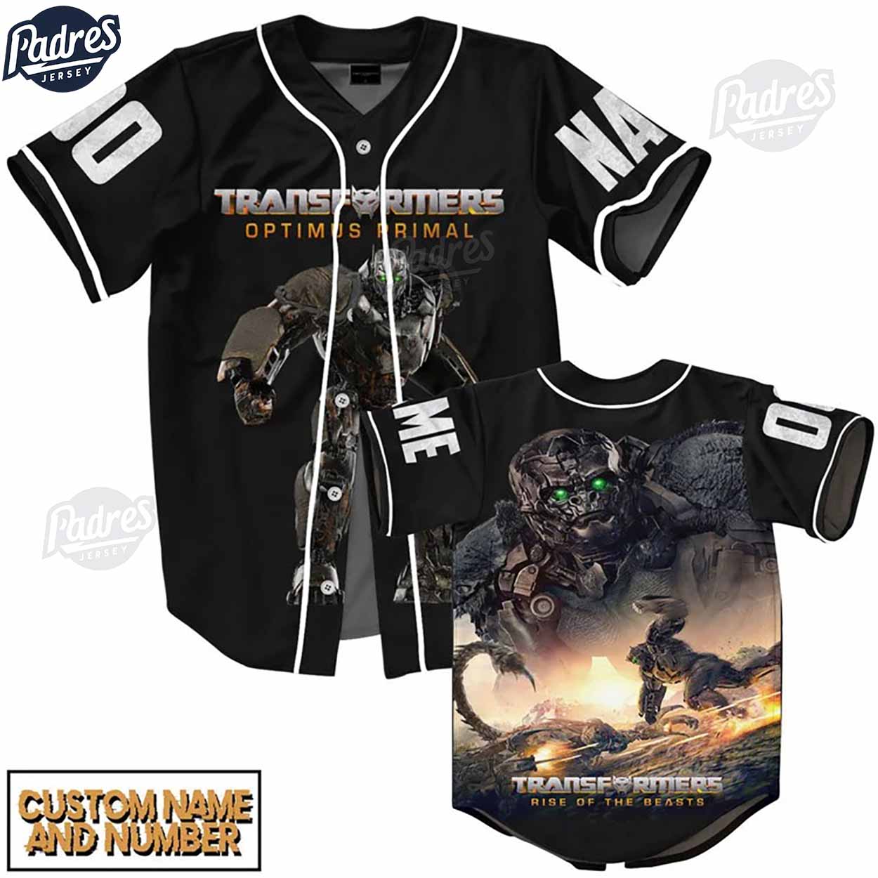 Custom Transformer Rise Of The Beast Baseball Jersey - Padres Jersey Oasis: Elevate Your Baseball Style Game