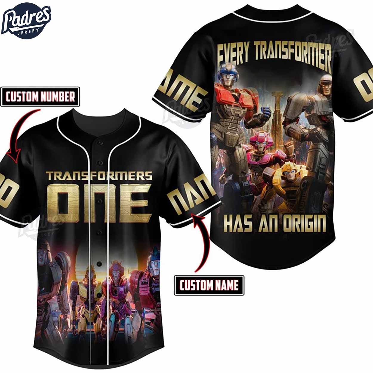 Custom Transformers 2024 One Baseball Jersey - Padres Jersey Oasis: Elevate Your Baseball Style Game