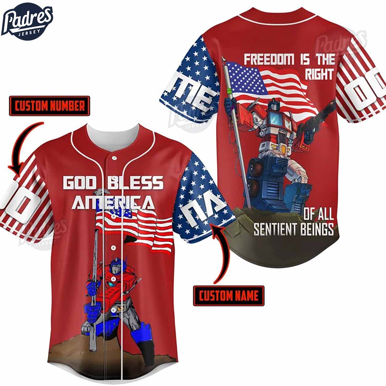 Custom Transformers Autobot The Heroes Baseball Jersey - Padres Jersey Oasis: Elevate Your Baseball Style Game