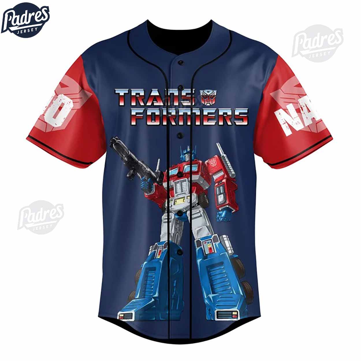 Custom Transformers Optimus Prime Baseball Jersey - Padres Jersey Oasis: Elevate Your Baseball Style Game
