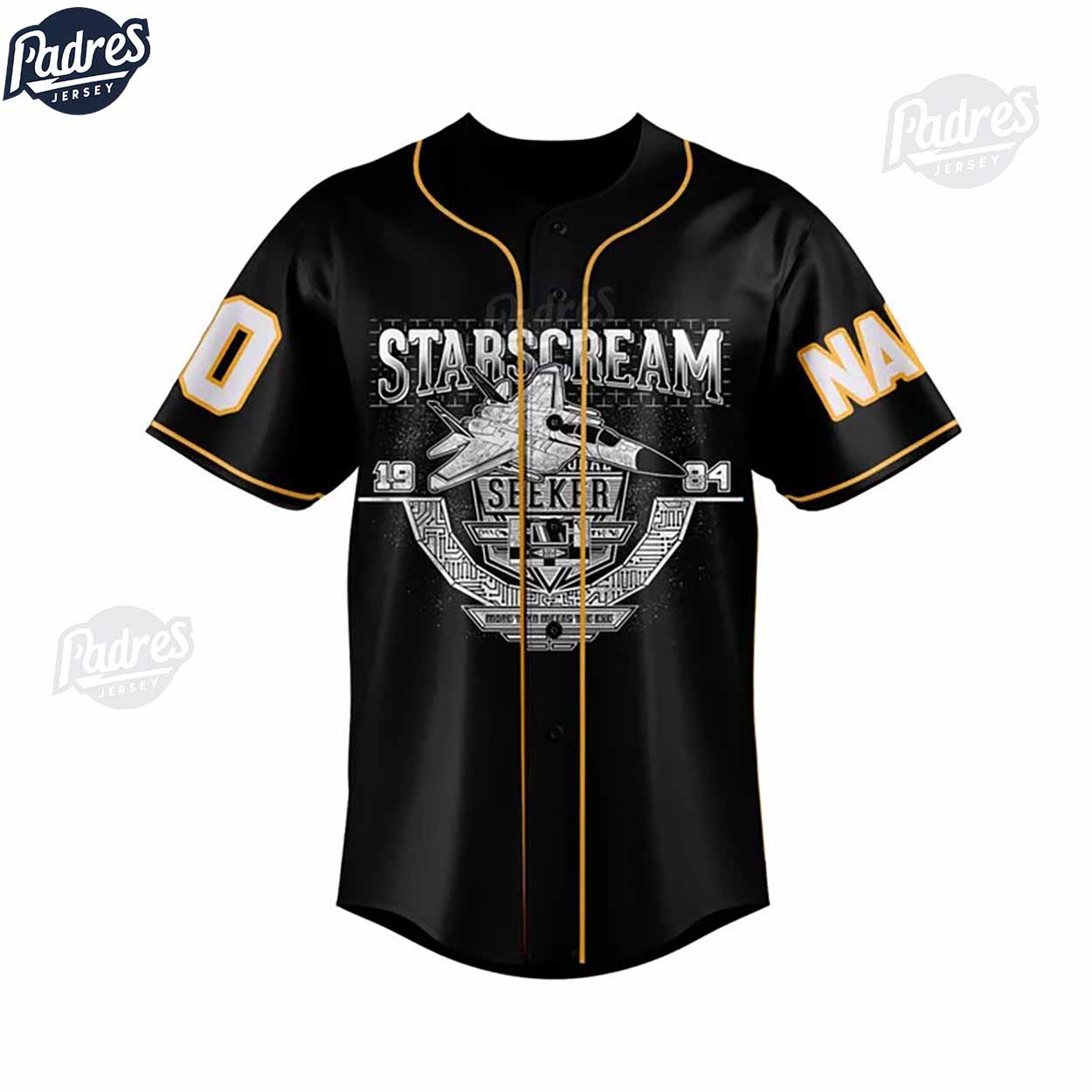Custom Transformers Starscream Seek And Destroy Baseball Jersey - Padres Jersey Oasis: Elevate Your Baseball Style Game