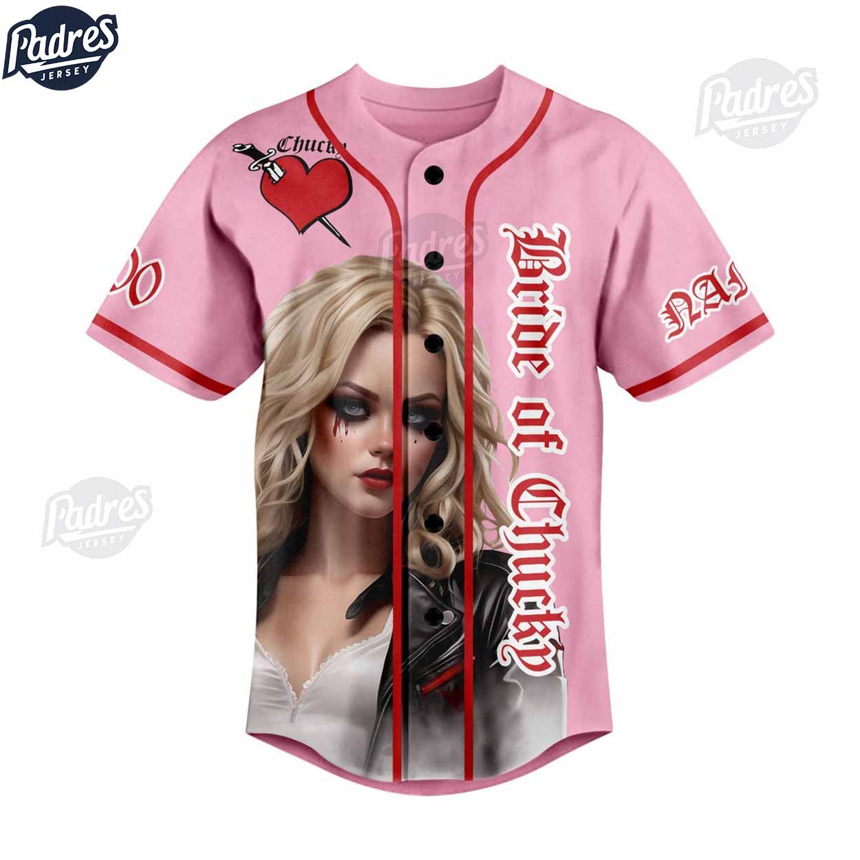 Custom Valentine Child's Play Ciffany Baseball Jersey - Padres Jersey Oasis: Elevate Your Baseball Style Game