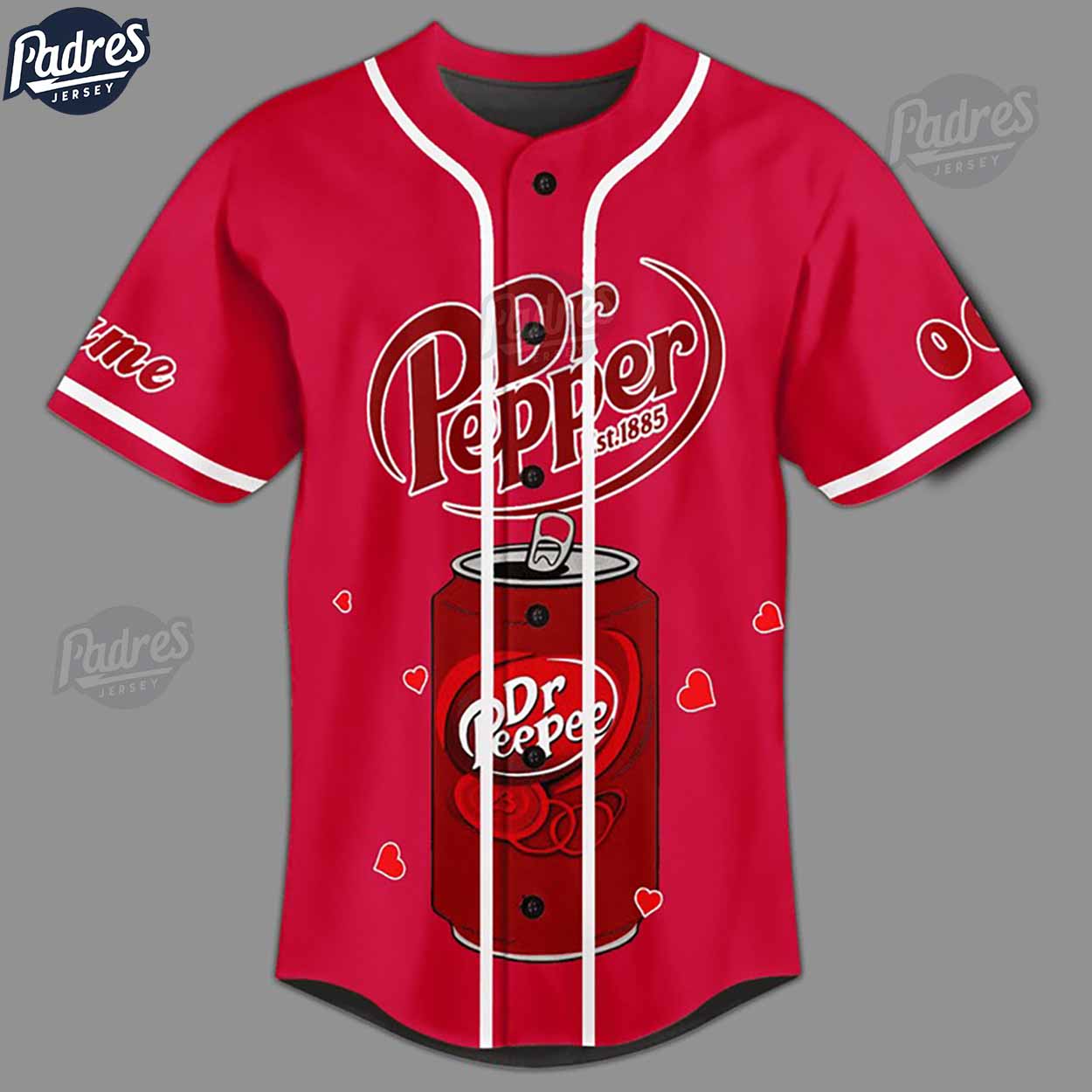 Custom Valentine Dr Pepper St1885 Baseball Jersey - Padres Jersey Oasis: Elevate Your Baseball Style Game