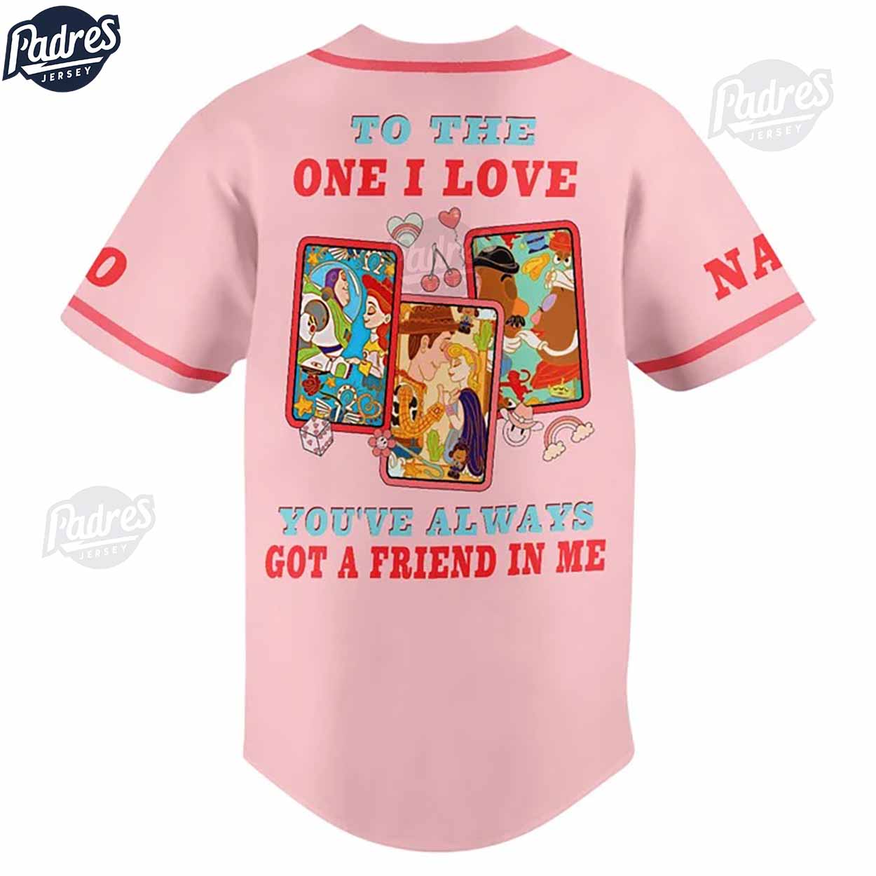 Custom Valentine Toy Story Baseball Jersey - Padres Jersey Oasis: Elevate Your Baseball Style Game