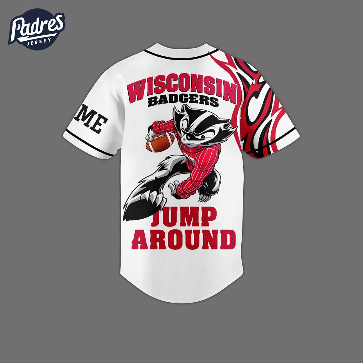 Custom Wisconsin Badgers Football Baseball Jersey - Padres Jersey Oasis: Elevate Your Baseball Style Game