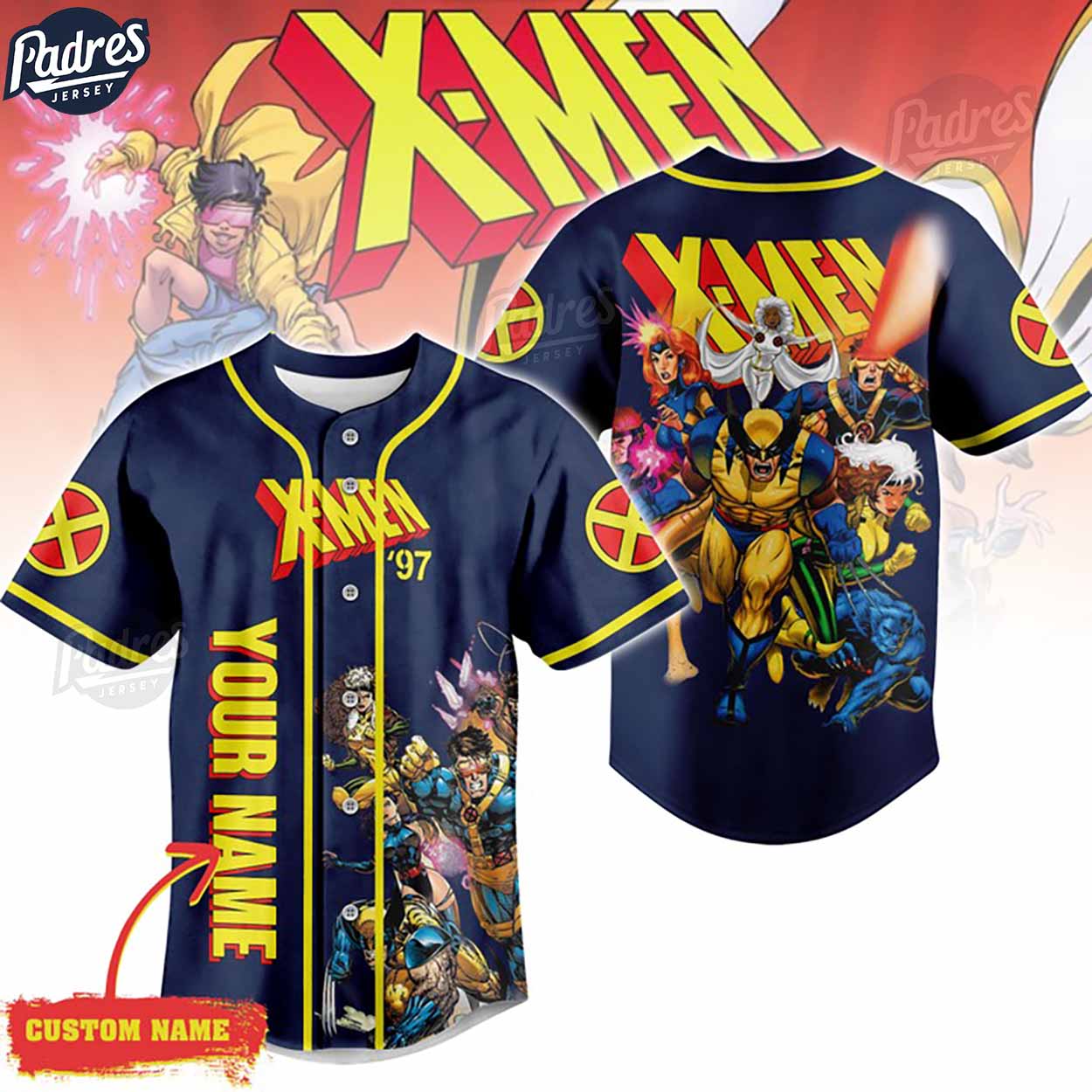 Custom X-Men 97 Baseball Jersey For Fans - Padres Jersey Oasis: Elevate Your Baseball Style Game